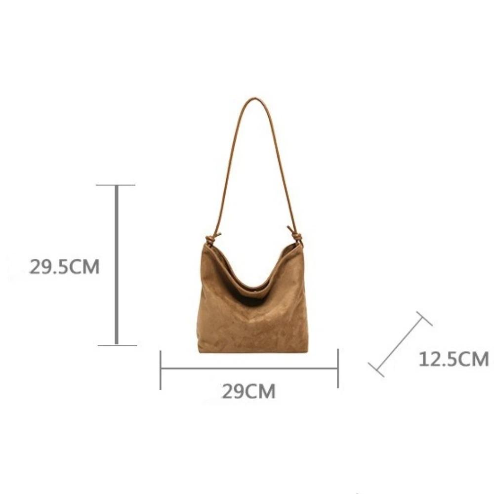 New Faux Suede Shoulder Bag Large Capacity Soft Leathe Crossbody Bag Magnetic Snap Tote Bag Daily Work