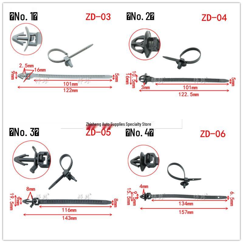 Nylon Zip Tie Strap for Automotive Wiring, Pipe, and Tubing Fixation