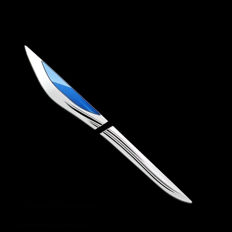 Car Emblem Exterior Accessories Decal Modification Metal Side Emblem Exterior Blade Fender Accessories, Waterproof and Sunproof, Car Emblem Tail Badge