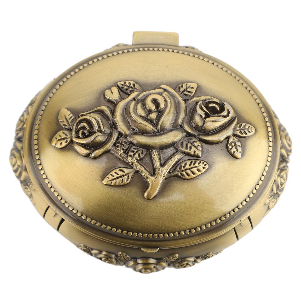 Jewelry Box Retro Metal Oval Shaped Jewelry Storage Box for Necklace Ear S