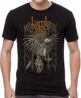 LAMB OF GOD cd lgo Szkielet Kruk Oficjalna KOSZULKA 2XL Nowy popiół ewangeliczny sakrament Koszulka Unisex