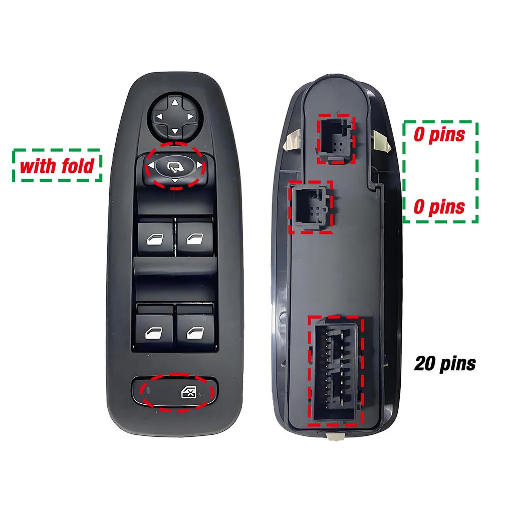96749624ZD For Peugeot 208 2008 Hatchback 2013 2014 2015 2016 2017 2018 ,Left Driver Side Master Power Window Control Switch