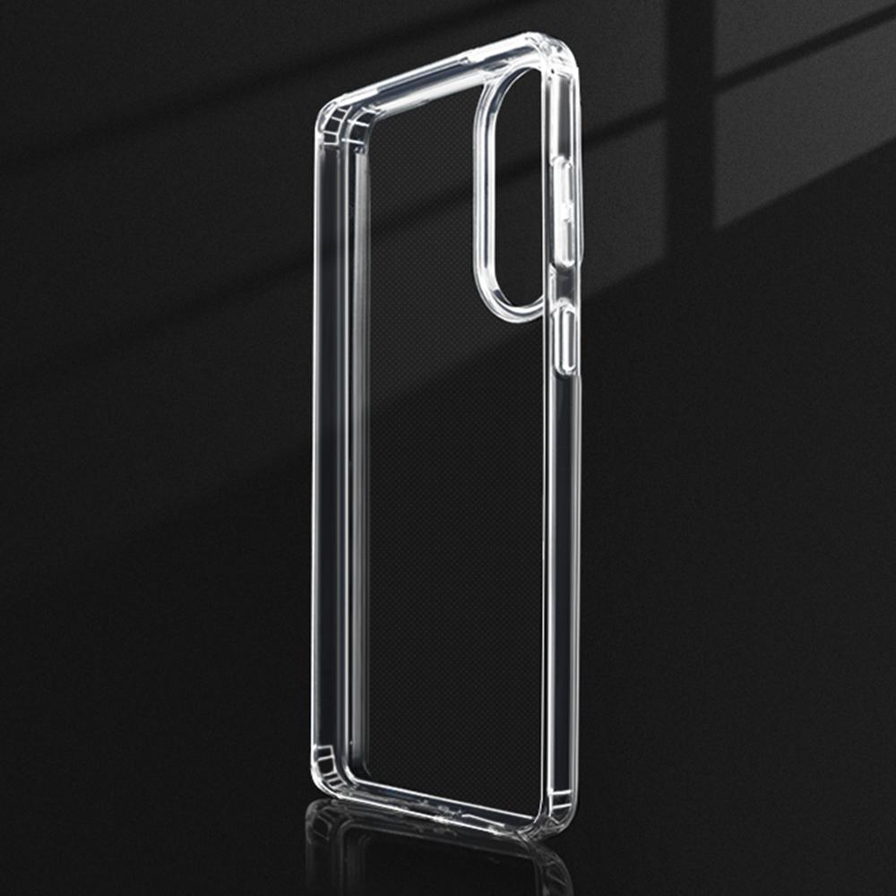 For Samsung Galaxy S25 Edge Case 1.5mm Anti Fingerprint PC + TPU Clear Shockproof Phone Back Cover
