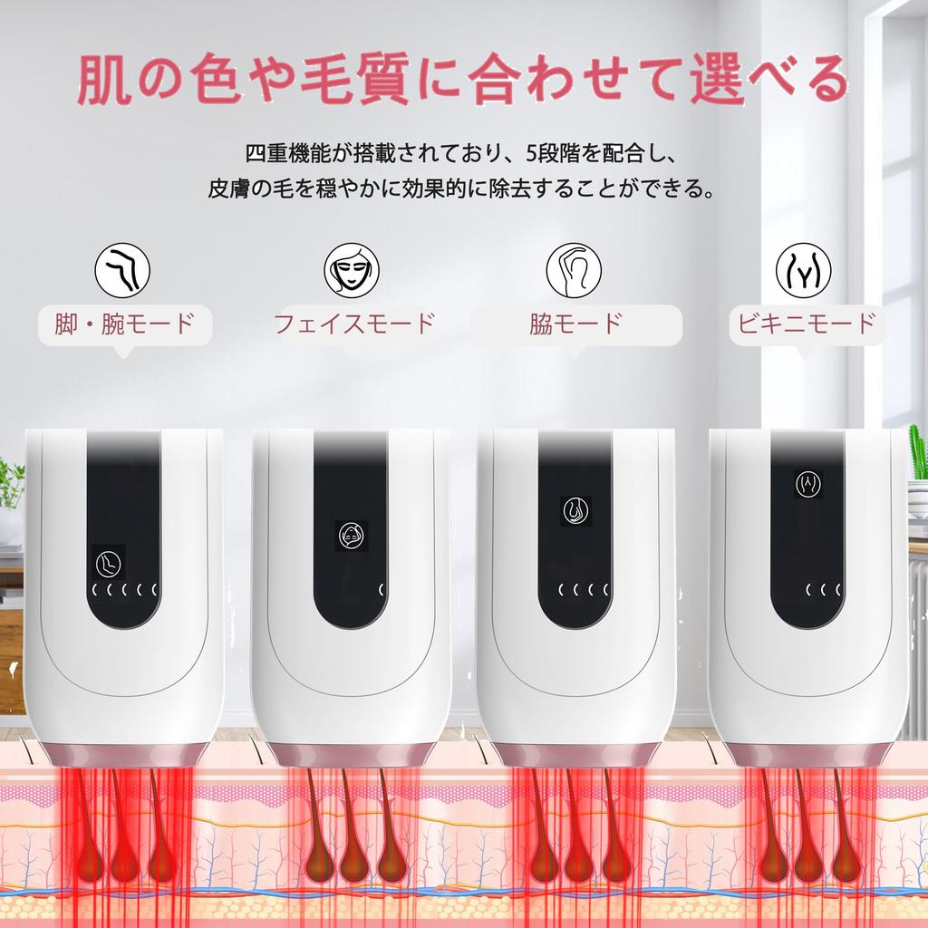 VIPAPA IPL Hair Removal Device for Men and Unlimited 5 Adjustable Continuous Light Light Beauty Device for Unwanted Bikini Home Hair Full Body Hair