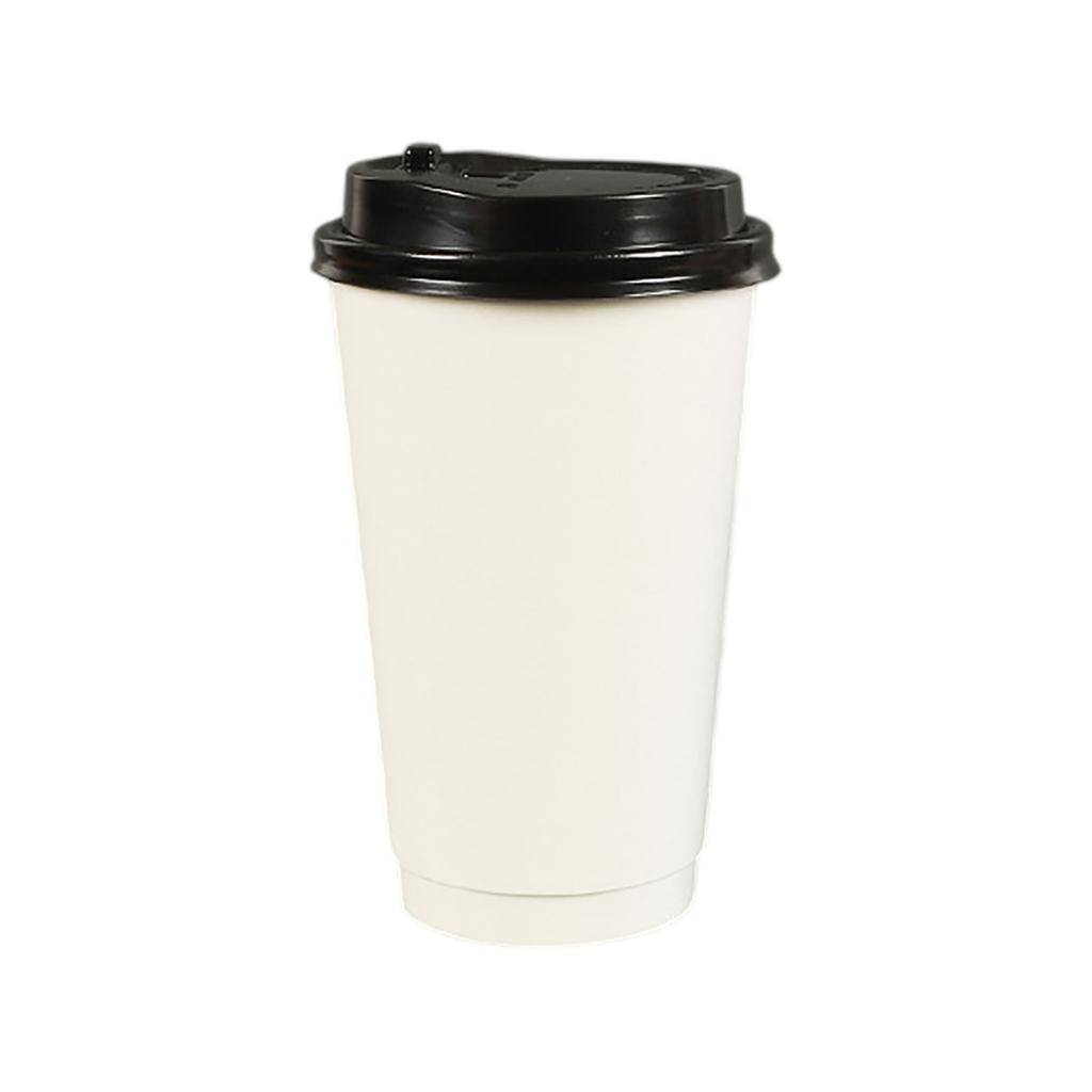 25 Pack Disposable Paper Coffee Cups With Black Dome Lids - Suitable For Hot Drinks, Cold Drinks, Coffee, Tea, Cocoa, Travel, , Home, Cider, Hot Cho