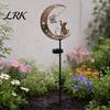 Solar Landscape Lighting Garden Light, Waterproof Metal Cat Butterfly Moon Pathway Set And Forget Lights Stake Light for Yard, Lawn, Patio,