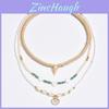 Bohemian Shell Necklace Set For Women Handmade Geometric Beach Jewelry Gift For Summer