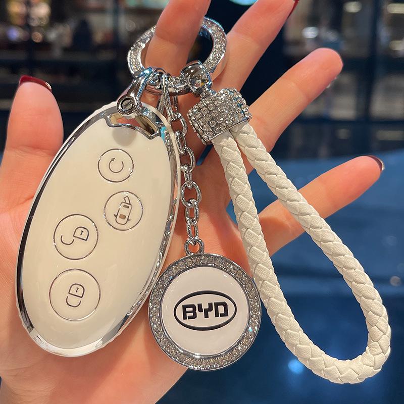 BYD Yuan Plus Women's Car Key Case: Fits Yuan Pro, Qin, Song, Dolphin, Tang, Han DMI Models.