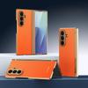 Business Electroplated Frame Leather Case For Samsung Galaxy Z Fold 8 Ultra 7 6 5 4 3 8 Wide With Glass Screen Protective Cover
