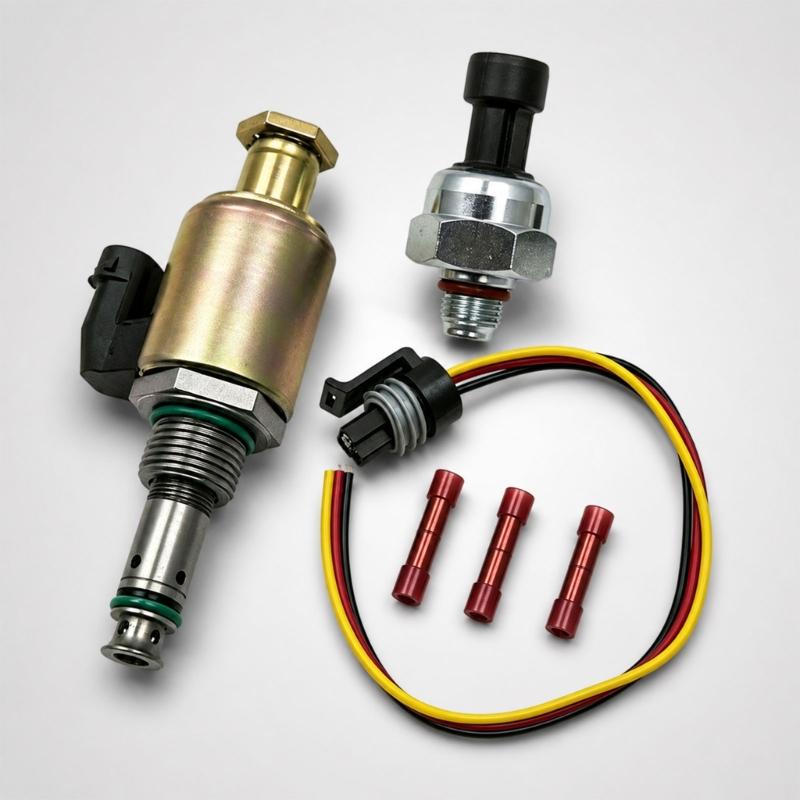 F81Z9C968AB, F5TZ9C968A Injection Pressure Regulator and Control Pressure Sensor Kit, One Paired Set with Threaded Interfaces and a Three-Wire Pigtail