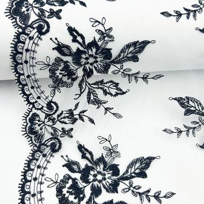 1Yards Embroidery Lace Fabric Two Tones Lace Trims Garment Clothing Accessories Garters Sewing DIY Craft
