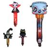 Spider Roll Skull Handheld Stick Owls Aluminum Foil Balloon Pumpkin Inflatable Stick  Indoor