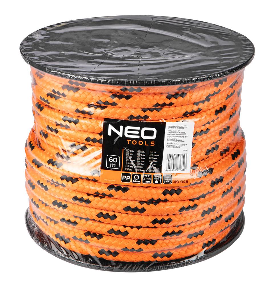 Braided polypropylene rope, diameter 16, 60 m