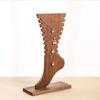 Large Capacity Wooden Necklace Frame Foot Shaped Jewelry Storage Rack  Tabletop