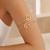 Spiral Upper Arm Cuff Bracelet, Minimalist Rhinestone Coil Open Arm Bangle Bracelet, Adjustable Arm Band Jewelry