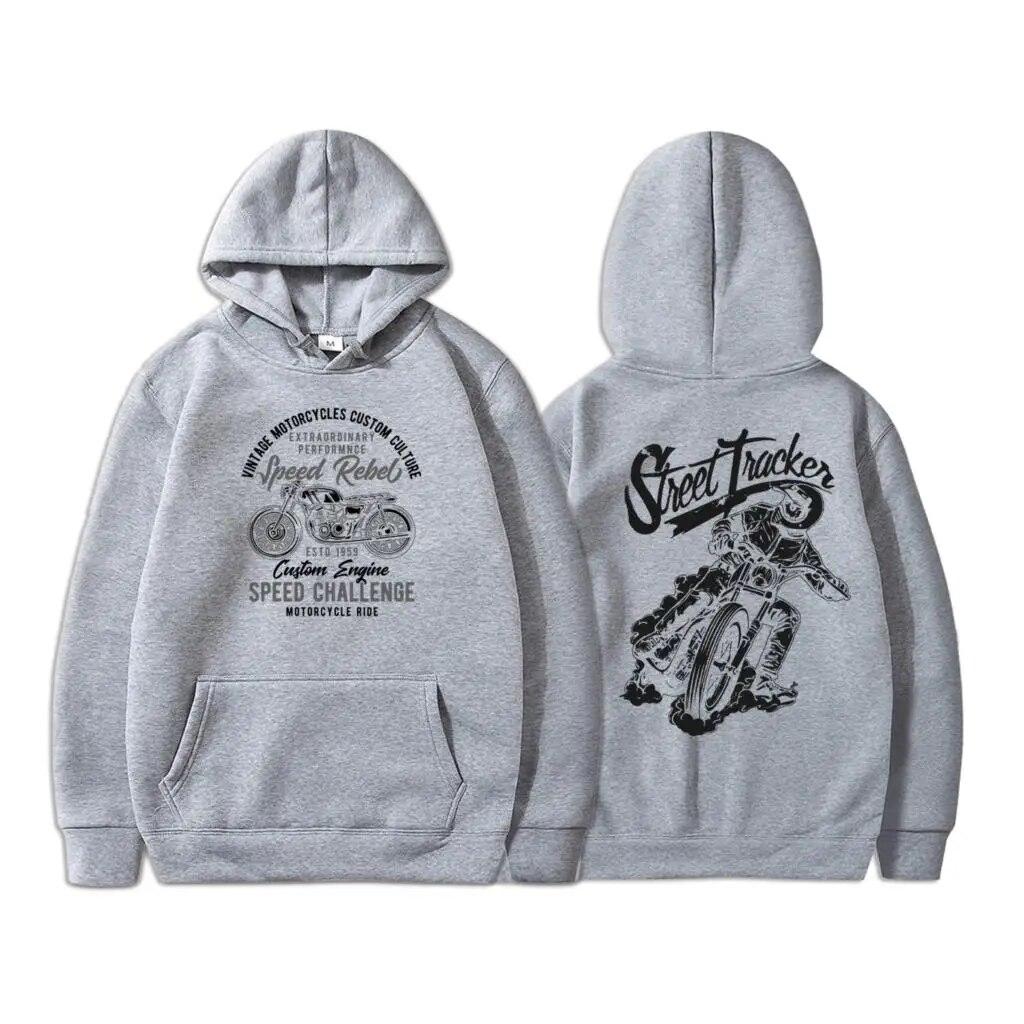Motorcycle Printed Hoodie Unisex's Hoodies Fashion  Long Sleeve Sweatshirt New  Casual Hip-Hop Hoodie Motorcycle Enthusiast Hoodie