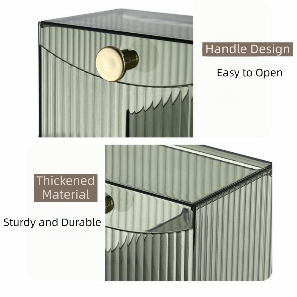 Flip Lid Cotton Pad Storage Box Plastic Swab Pad Holder Makeup Organizer Qtip Holder  Desktop