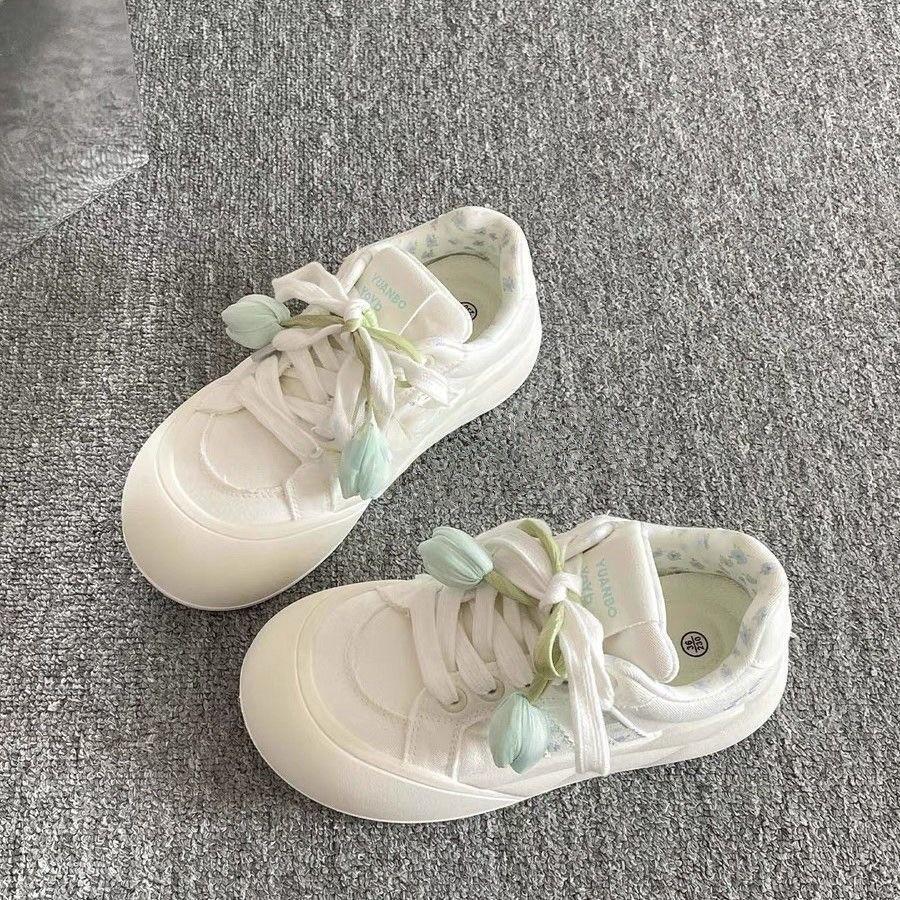 

Women s Casual Board Shoes Autumn New Outdoor Non Slip Comfortable Platform Sneakers Fashion Lace Up Height Increase White Shoes 35 бежевый