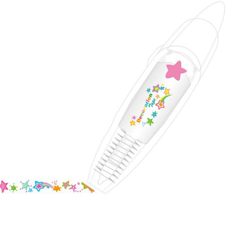 6x Ally-Pocket Tape Pen DIY Roztomilá zvířátka Tlačítkový typ Dekorativní korekční páska