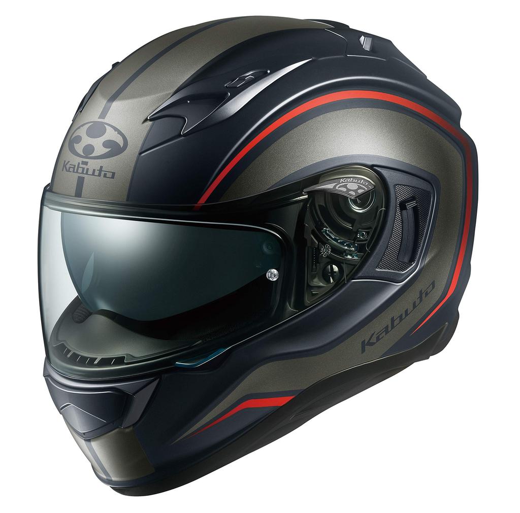 OGK KABUTO Motorcycle Helmet Full Face KAMUI3 NACK Flat Black Gray 584948 (Size XL)