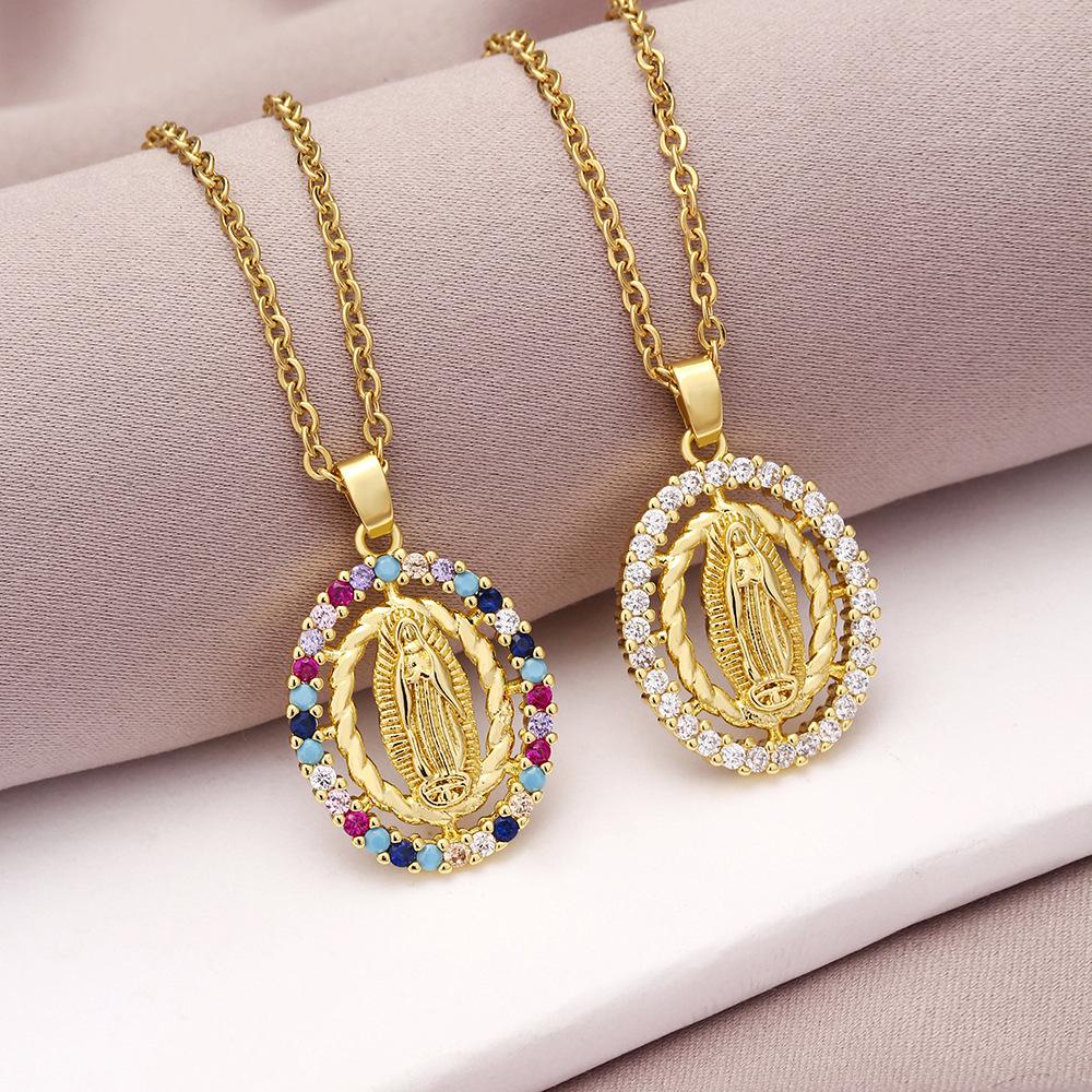 Fashionable French Madonna necklace with non fading personality and retro style accessories
