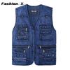 Spring Summer Men Vest Multiple Pockets Solid Color Streetwear Plus Size Loose V Neck Sleeveless Outerwear Waistcoat For Fishing