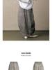 Retro Linen Plaid Pleated Casual Pants