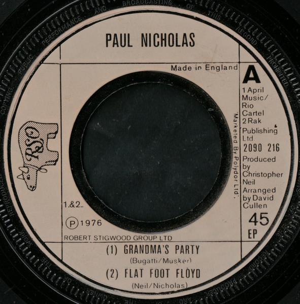 

7inch Record PAUL NICHOLAS - Grandma s Party 2090216 RSO 1976 UK Pop Used