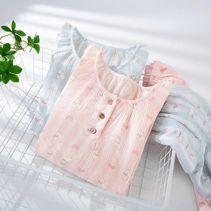 Women's Spring & Autumn Cotton Long Sleeve Pajama Set with Pockets - Wearable Outdoors