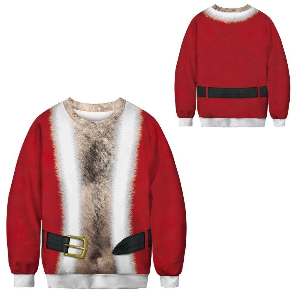 Karneval Weihnachten Mode Herren Damen Pullover Grünes Pelzmonster Druck Pullover Cartoon Lässig Sweatshirt t-shirt Kleidung