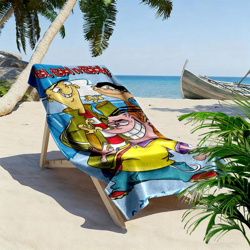 Ed, Edd N Eddy 2D Flat Print Beach Towel, Large Soft Quick Dry Towel for Beach Camping SwimmingSSTJ0917068