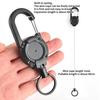1Pcs Anti-diebstahl Metall Einfach-zu-ziehen Schnalle Seil Elastische Schlüsselbund Sportliche Einziehbare Schlüssel Ring Anti verloren Yoyo Ski Pass ID Karte