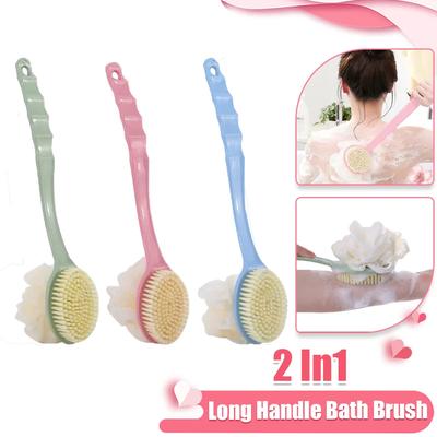 Long Handle Bath Brush Soft Body Scrub Skin Massager Shower Scrubber Body Cleaning Brush Exfoliation Bathroom Accessories