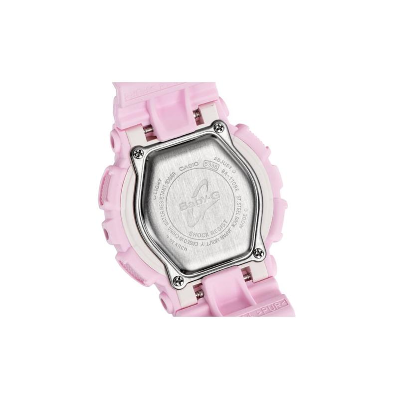 Casio BABY-G Series Fashionable Sports Waterproof Quartz Movement Resin Strap Japanese and Korean Watch Women’s Watch Gray Dial BA-110BE-4APR