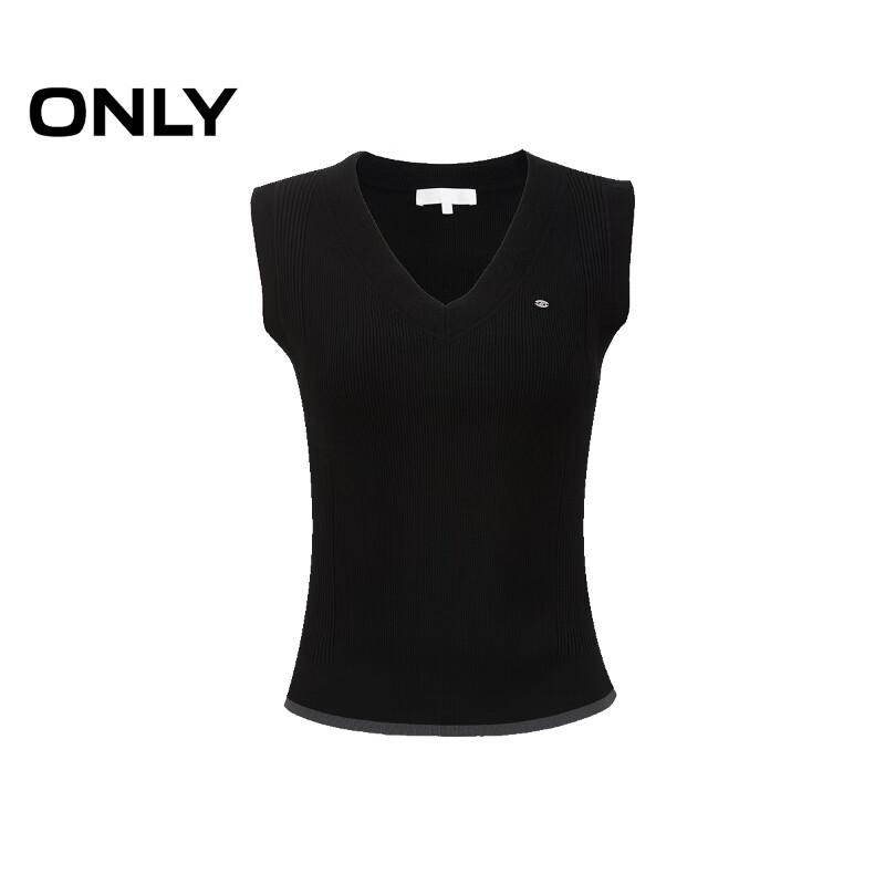 ONLY Women's V-Neck Contrast Trim Knit Vest