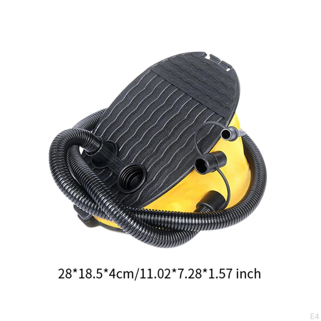 Bellows Foot Pump for Camping Lightweight High Volume Convenient with 3 Nozzles Air