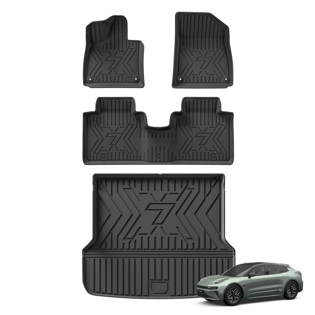 Left /Right Drive for Zeekr 7X 2024-2026 Car Floor Mats Cargo Backrest Liner Trunk Pad TPE 3D Foot Mat All Weather Accessories