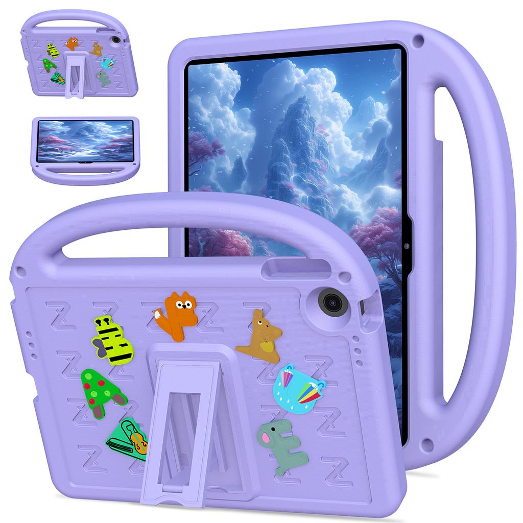 Für Lenovo Tab 10.1 (2025) TB-311XU/Tab TB311FU Hülle mit Ständer Cartoon-Design Anti-Drop EVA+PC Tablet-Abdeckung mit Riemen für Kinder