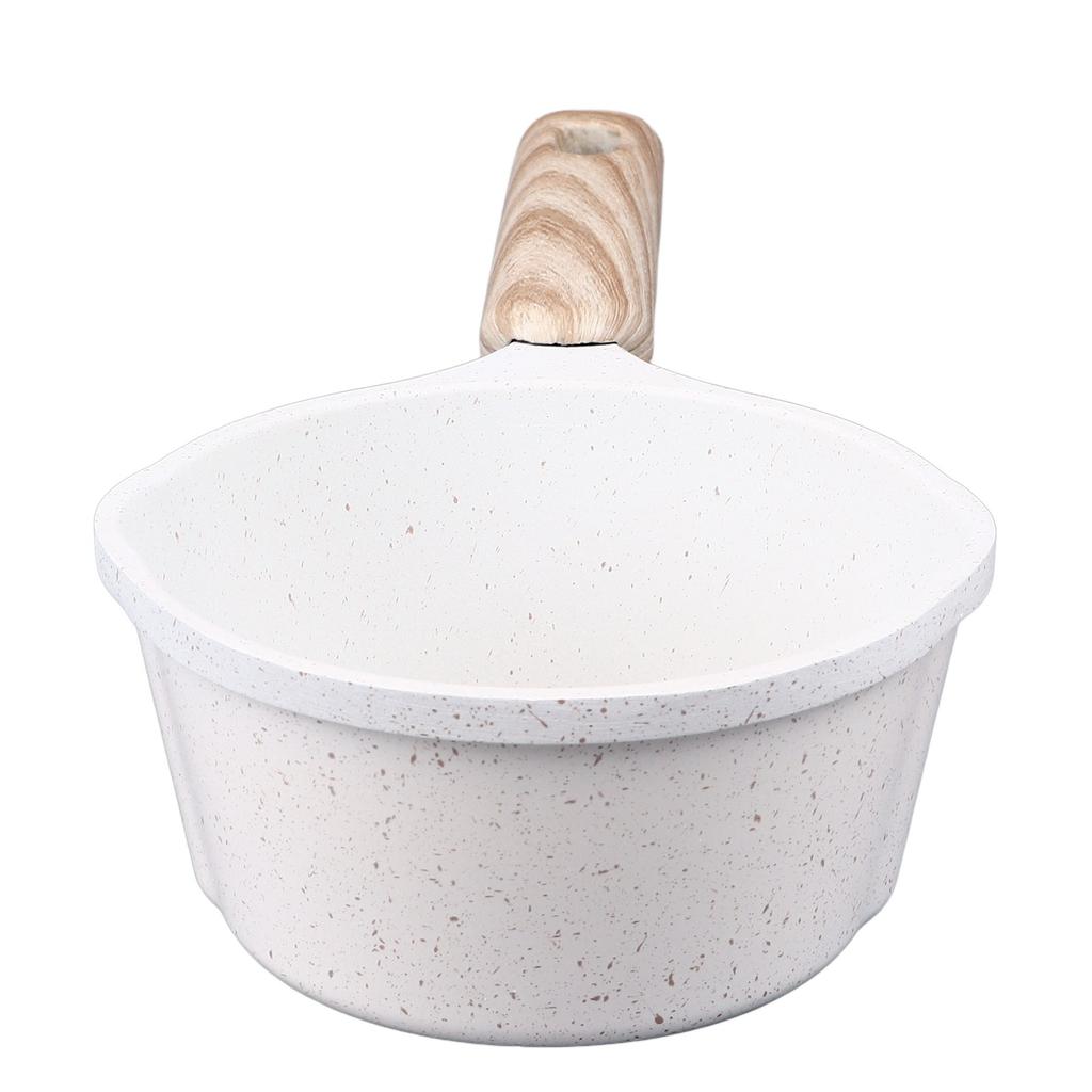 Kitchen Sauce Pan Prevents Stick Deepening Height   Stone Sauce Pot with Pour Spouts for Pouring Oil Milk Heating Frying