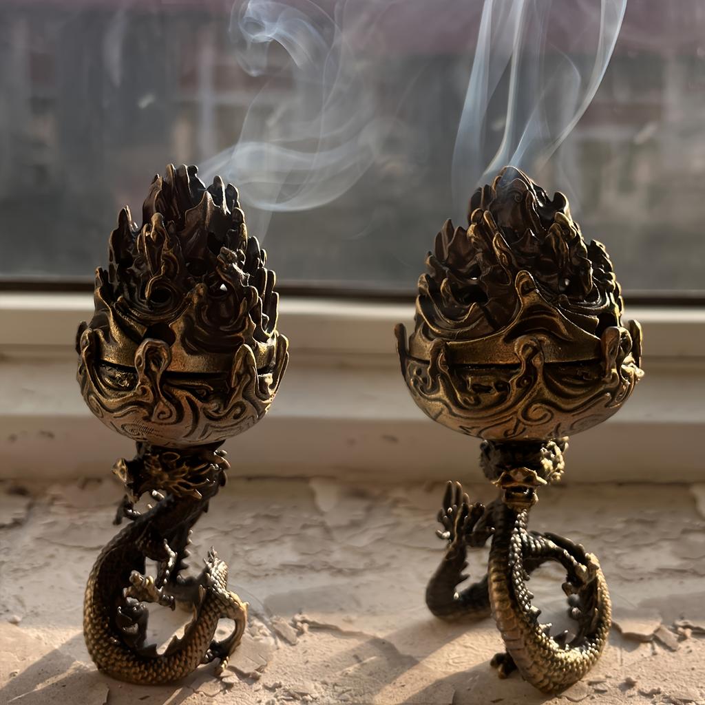 Dragon-shaped Incense Burner, with Incense Burner Stand Insulation Layer, for Incense Sticks