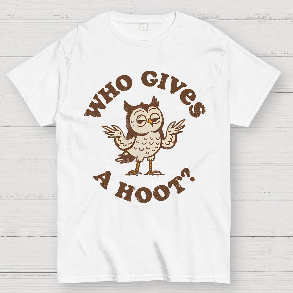 Who Gives a Hoot Cotton Summer Casual Cool Loose T-Shirt