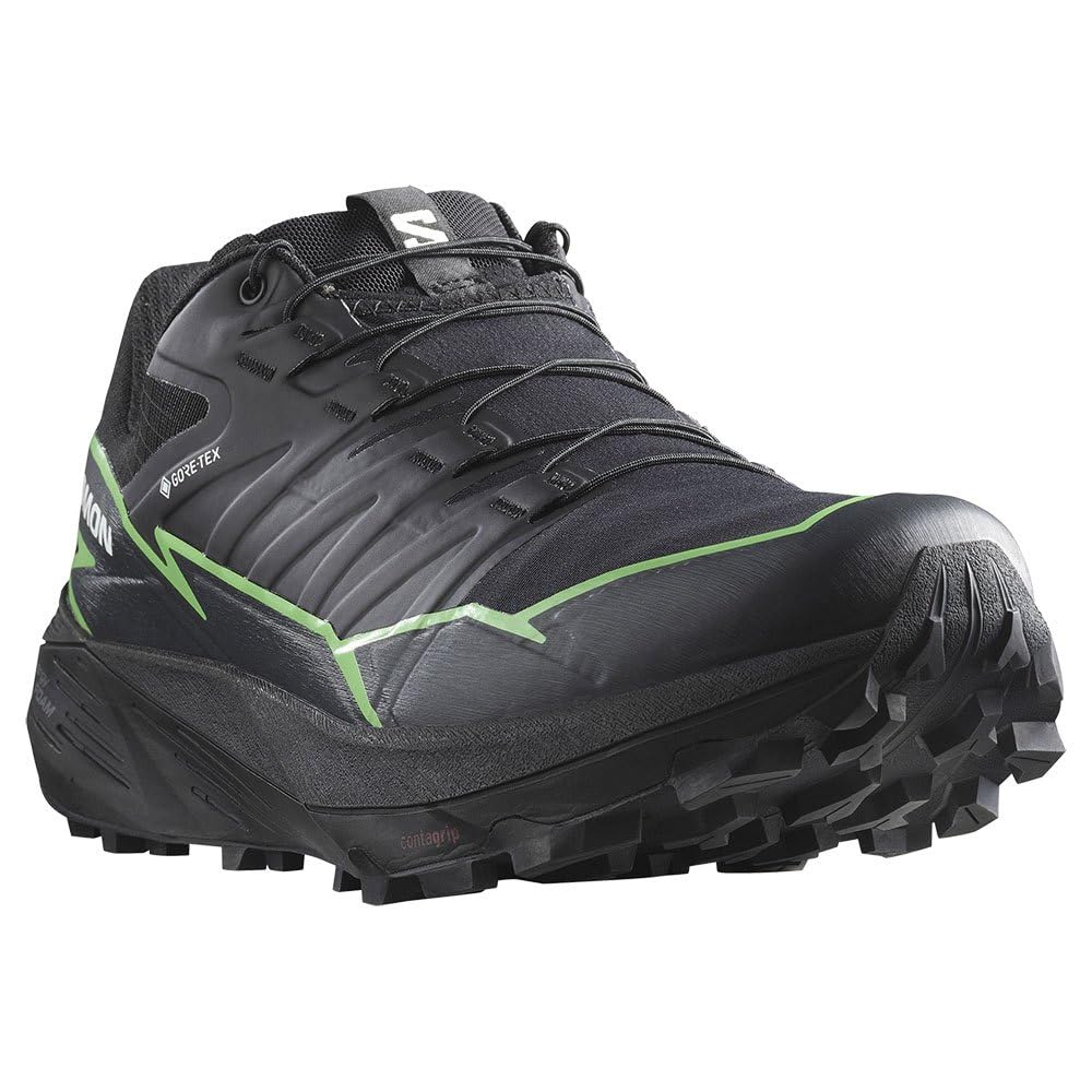 SALOMON Thundercross GTX Size Men's Gore-Tex Boots, Black/Green Gecko, 27.0cm