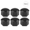 20pcs 21mm Nut Car Wheel Auto Hub Screw   Anti Theft Cover   Black