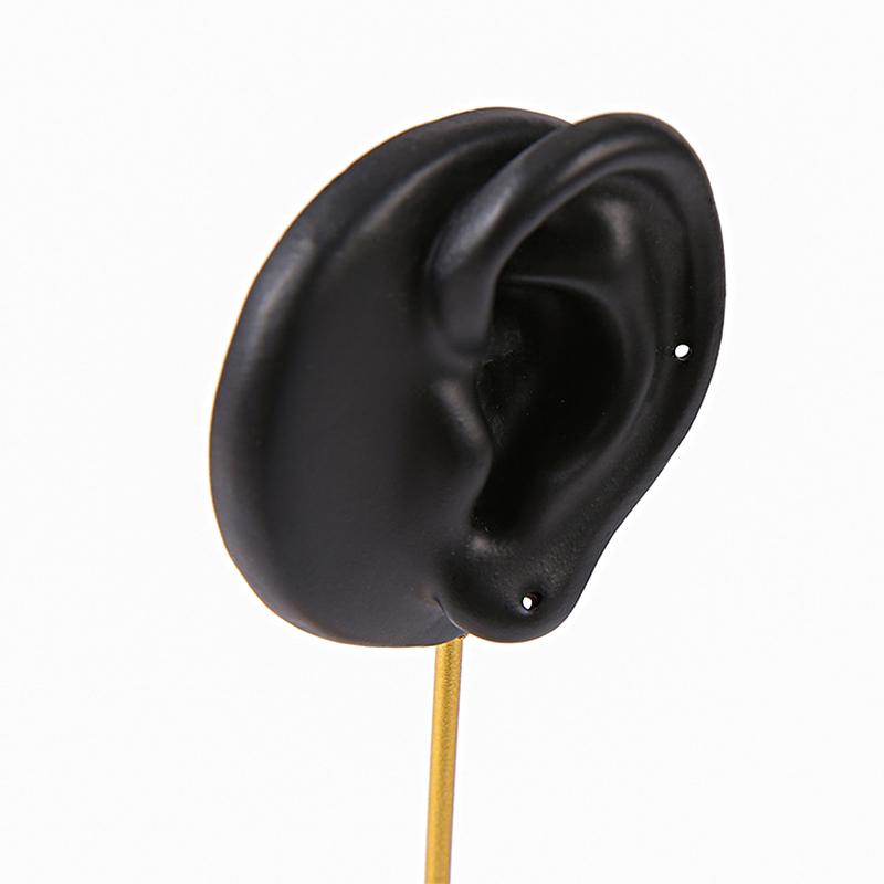 3pcs/set Human Ear Model Jewelry Storage Ear Shape Jewelry Rack White Resin Mannequin Stand Black 3 styles