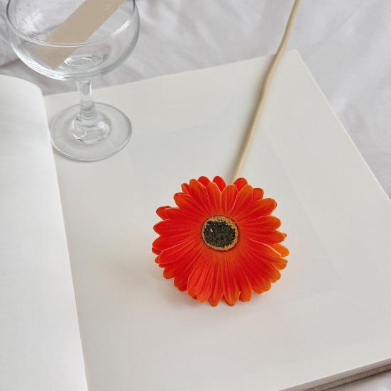 Artificial Gerbera Flowers with Bendable Stems Fake Silk African Gerbera Flower Boho Faux Wildflower for Wedding Bridal Party Home Kitchen Decor