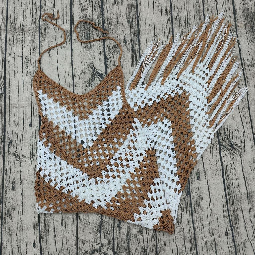 Handmade Crochet Beach Wedding Dress & Swimsuit Cover-up