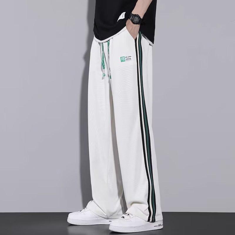 

Мужские летние брюки Ice Silk Wide-Leg — легкие, свободного кроя для подростков и старшеклассников M