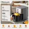 Midea 6.5L Dual-Heating No-Flip Air Fryer with Visual Window CN Plug (adapter Included)