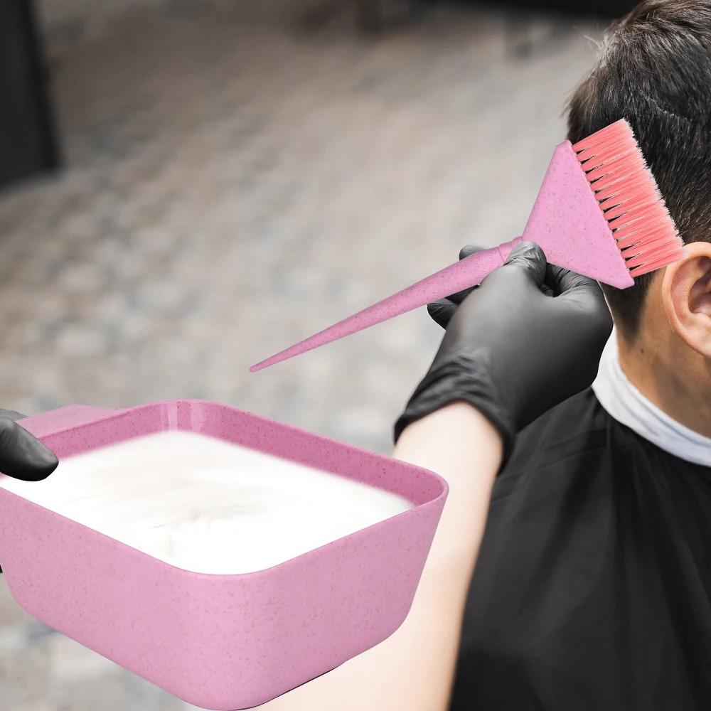 6Pcs DIY Hair Dye Tools Set Hairdressing Mixing Bowl Brush Set  for Stylist