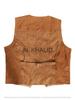 Tan Suede Men's Vest Coat Soft Handmade Fashion Formal Wear Genuine Leather Lambskin